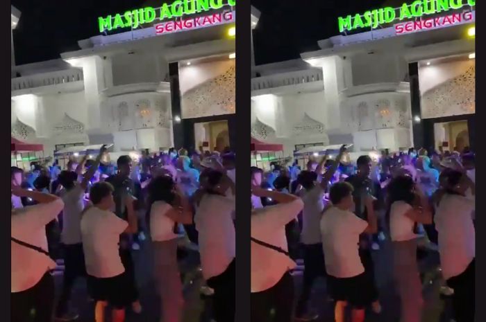 Viral Video Dugem di Halaman Masjid Agung Sengkang