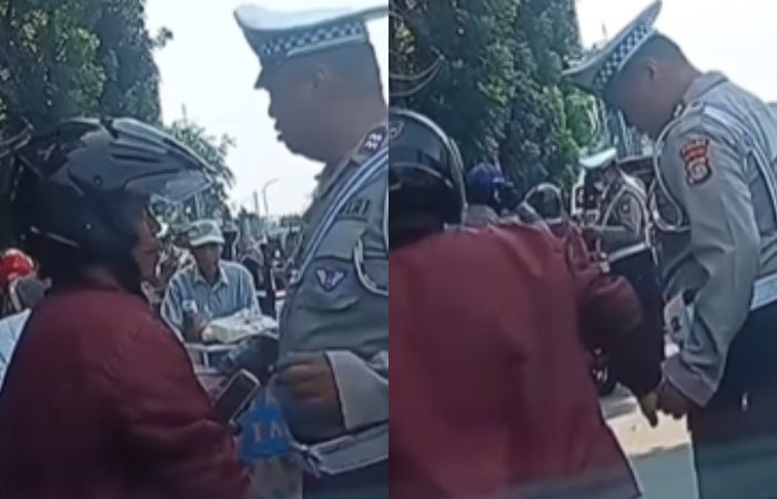 Pengendara Motor Terekam Beri Salam Tempel ke Oknum Polisi di Jakarta Selatan