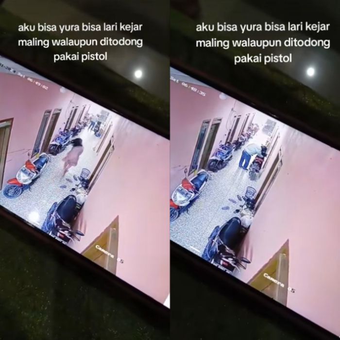Viral Aksi Heroik Wanita Gagalkan Pencurian Motor Terekam CCTV, Netizen:  Wonder Woman Berdaster