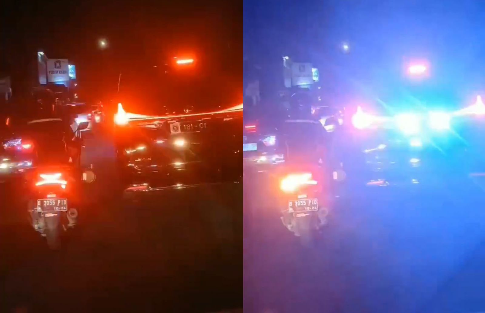 Viral! Mobil Dinas DPR RI Menghalangi Ambulans dan Menyalakan Lampu Strobo Belakang
