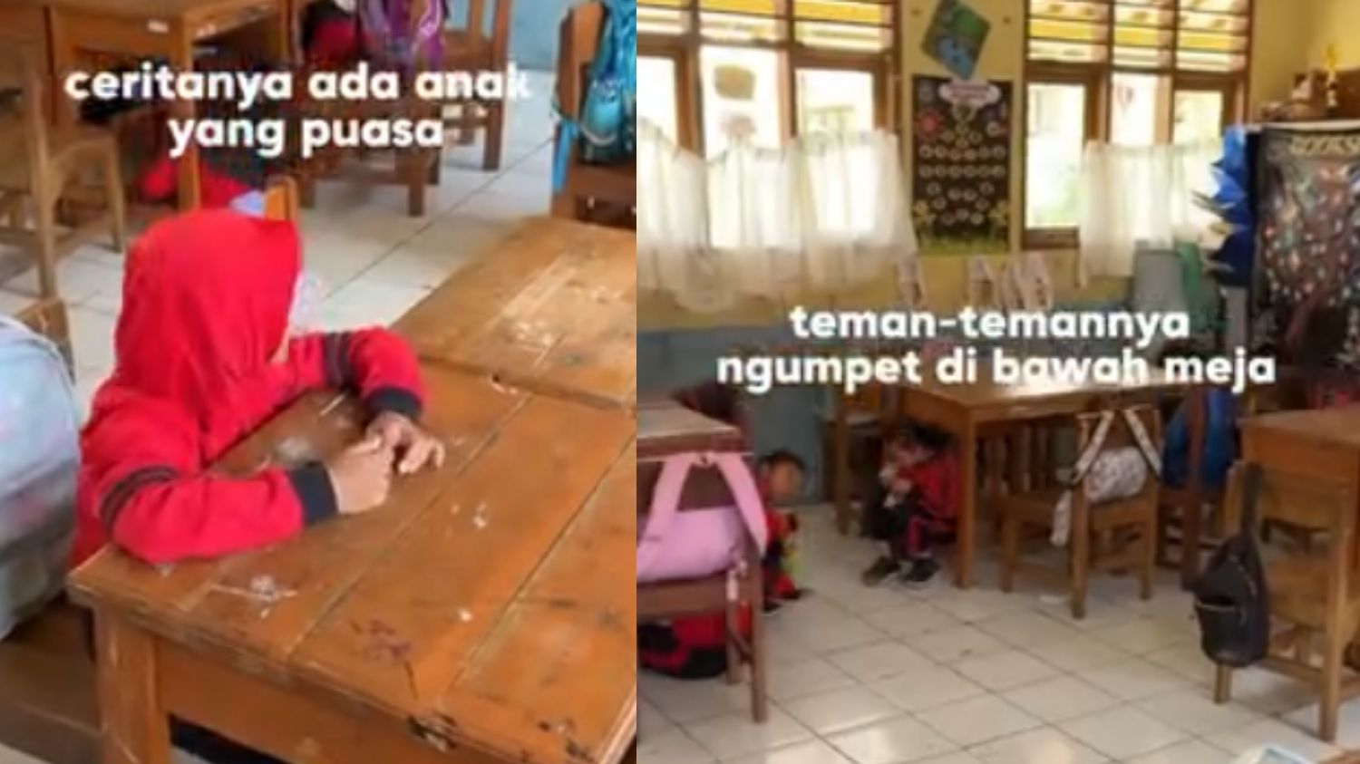 Kisah Inspiratif Para Siswa SD Bersembunyi Saat Makan untuk Hargai Teman yang Berpuasa