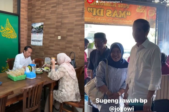 Purna Tugas, Jokowi dan Istri Santai Makan di Warung Sate, Jadi Target Selfie Warga