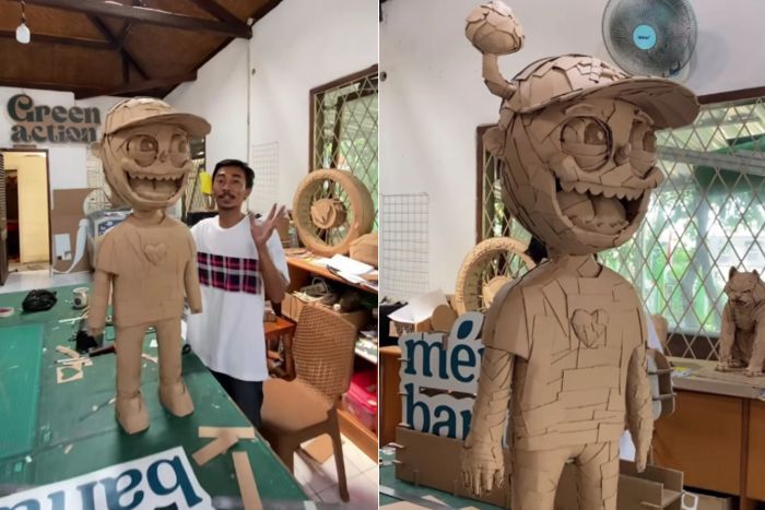 Agus Nugroho, Pengidap Skizofrenia yang 'Angkat Derajat' Kardus Bekas Menjadi Karya Seni Menakjubkan, Netizen : Kelas Banget!