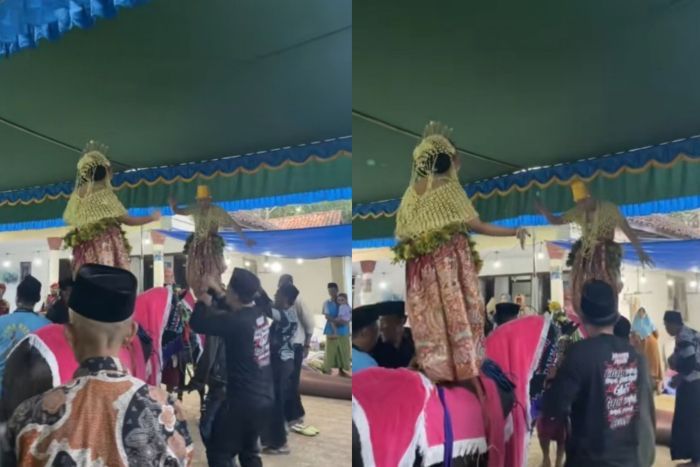 Viral Pengantin di Sumenep Pamer Skill Berdiri di Atas Kuda Sambil Berjoget, Bikin Netizen Kagum!