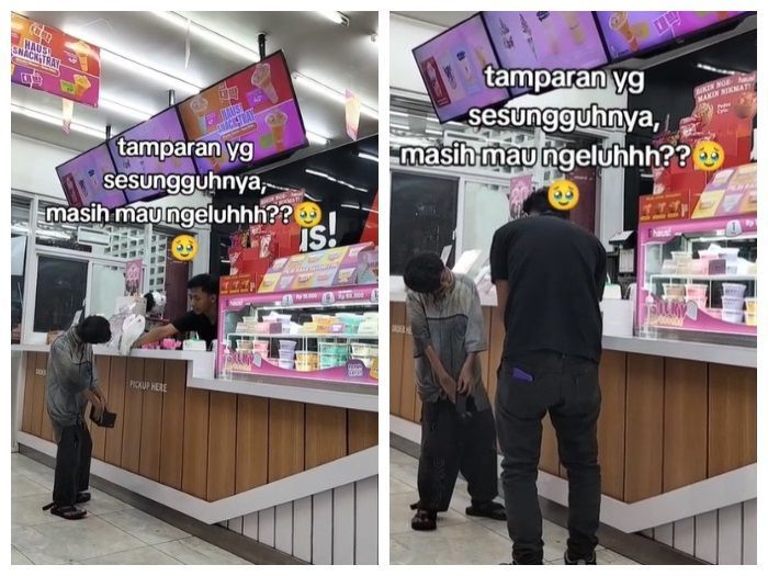 Kisah Seorang Karyawan Melayani Bapak Disabilitas Saat Membeli Makanan: Aksinya Bikin Publik Terharu