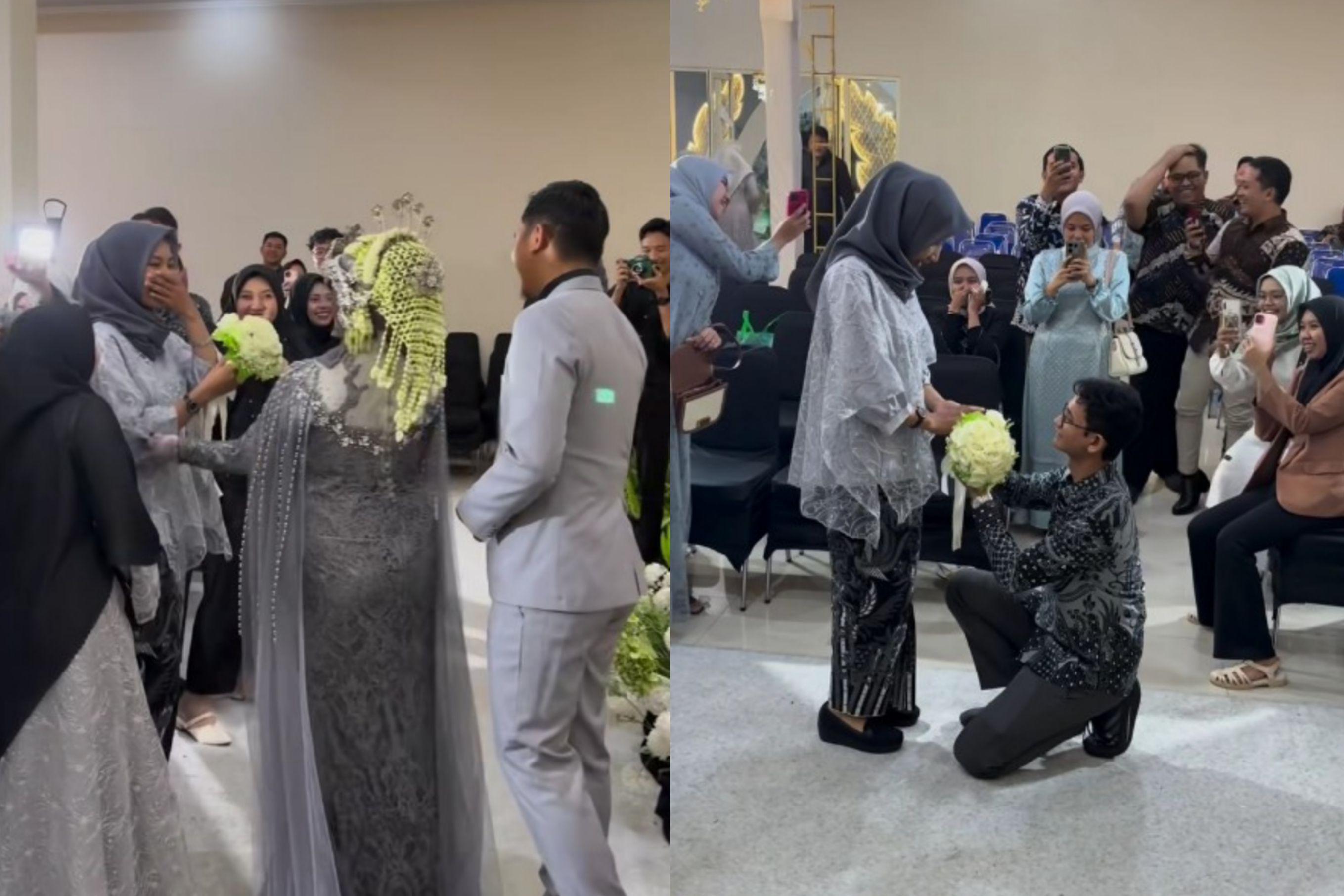 Viral! Momen Romantis Wanita di Sumenep Dilamar di Nikahan Sahabatnya, Bikin Warganet Iri