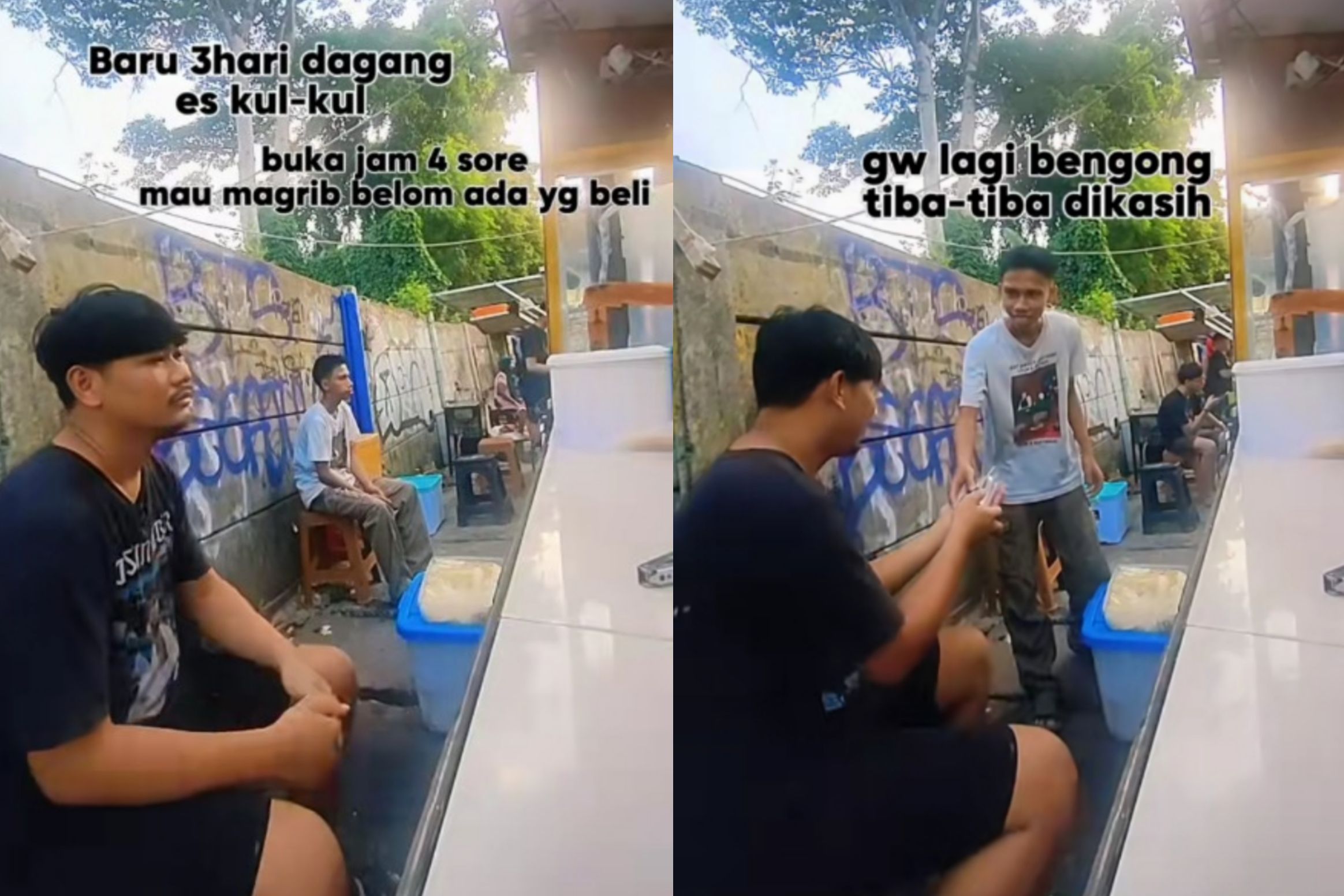Viral! Momen PKL Saling Berbagi Dagangan saat Sepi Pembeli, Netizen: Indah Banget yah