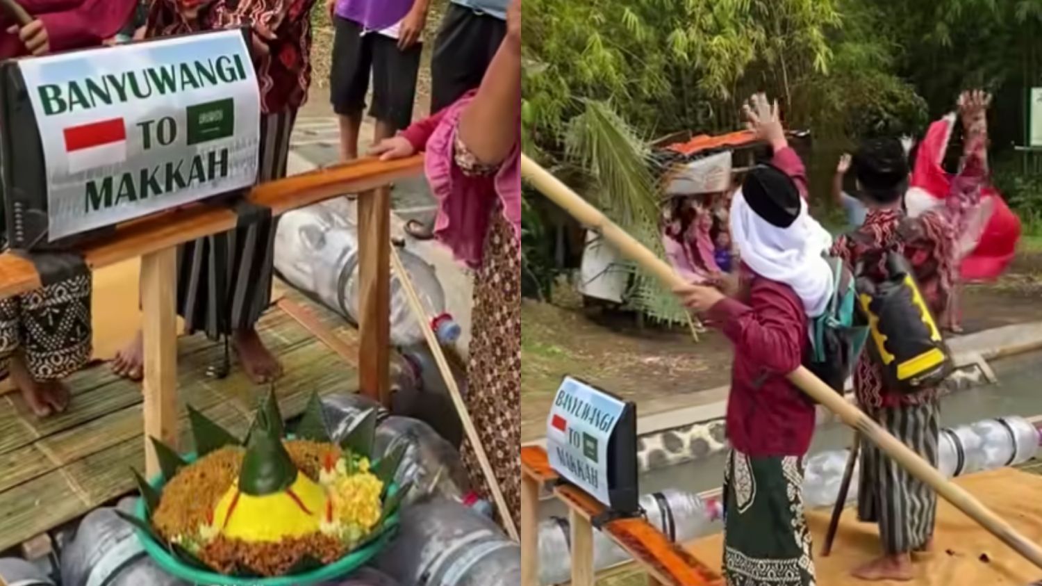 Viral, Dua Warga Banyuwangi Nekat Pergi ke Mekkah Naik Perahu Rakitan dari Galon