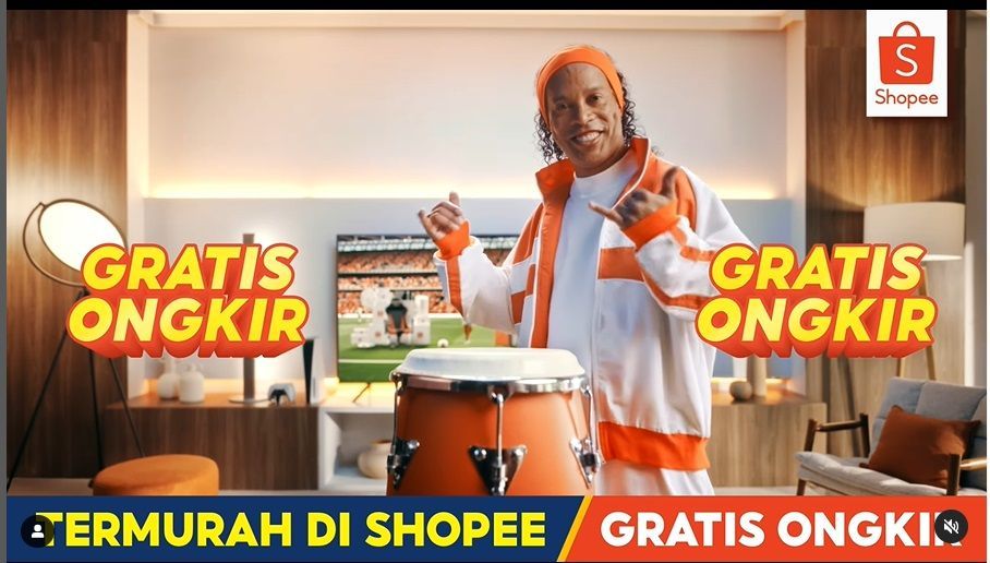 Keren! Ronaldinho Beraksi di Iklan Terbaru Shopee