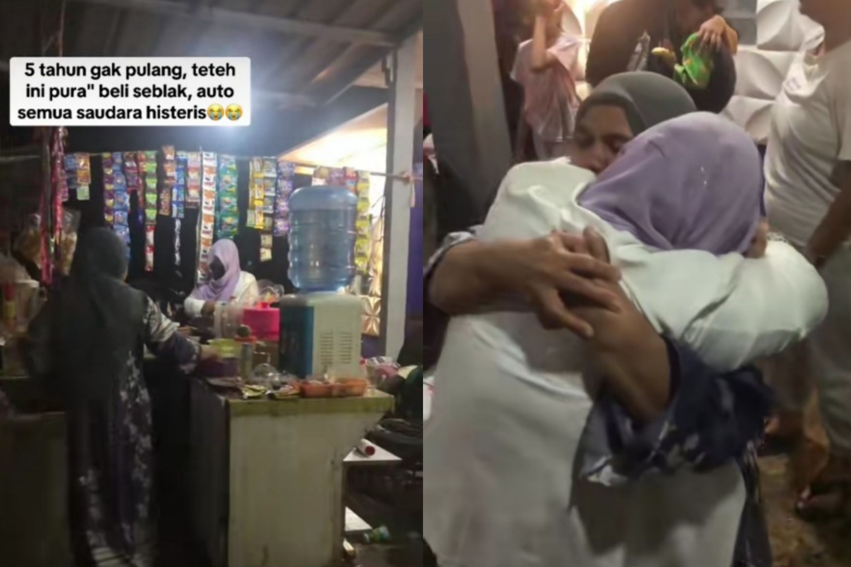 Viral! Momen Wanita Diam-diam Pulang Kampung dan 'Nyamar' Jadi Pembeli Seblak, Endingnya Bikin Keluarga Histeris