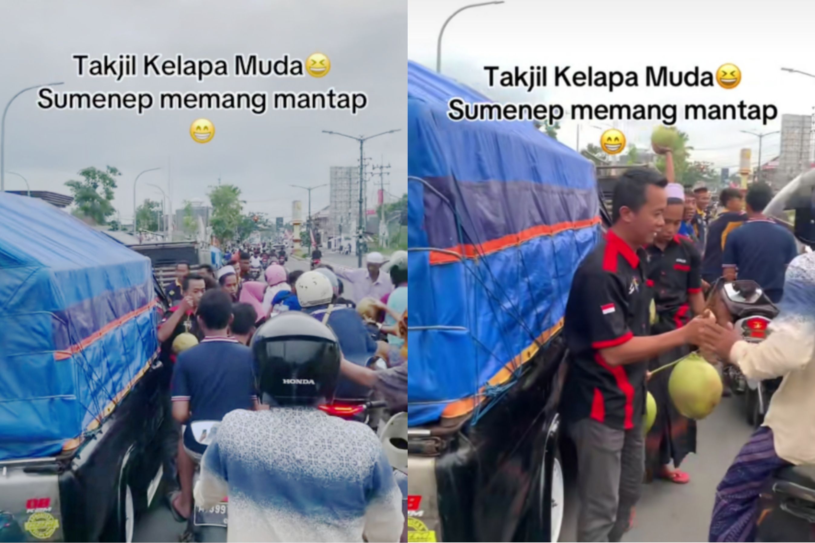 Viral, Komunitas di Sumenep Ini Bagikan Ribuan Takjil Kelapa Muda, Netizen: Takjil Masa Kini