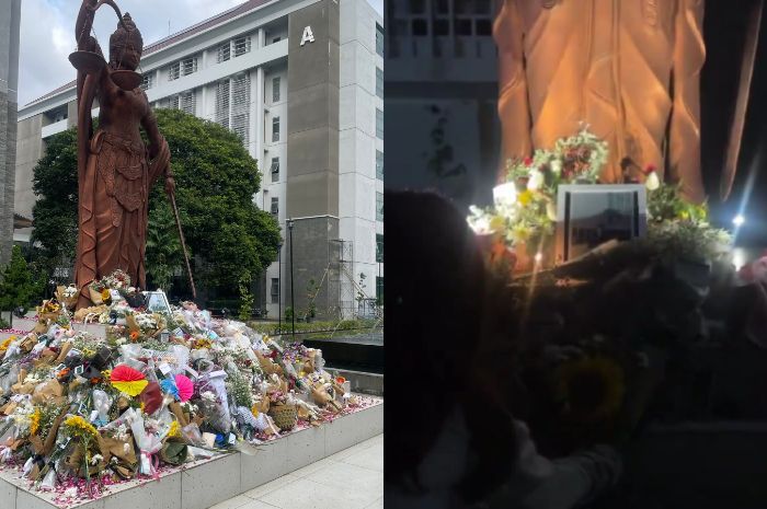 FH UGM Berkabung, Puluhan Bunga dan Doa Bersama Kenang Argo yang Tewas Ditabrak Mobil BMW