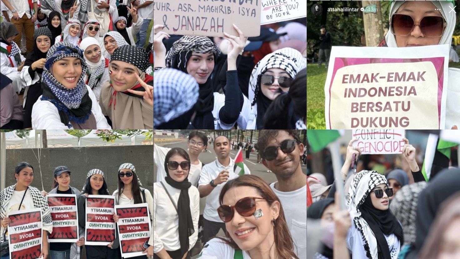 Mulai dari Artis, Selebgram dan Ribuan Massa Indonesia Gaungkan Aksi Bela Palestina di Monas Hari Ini