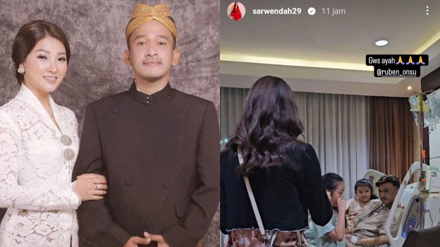 Momen Sarwendah Jenguk Ruben Onsu di Rumah Sakit: 