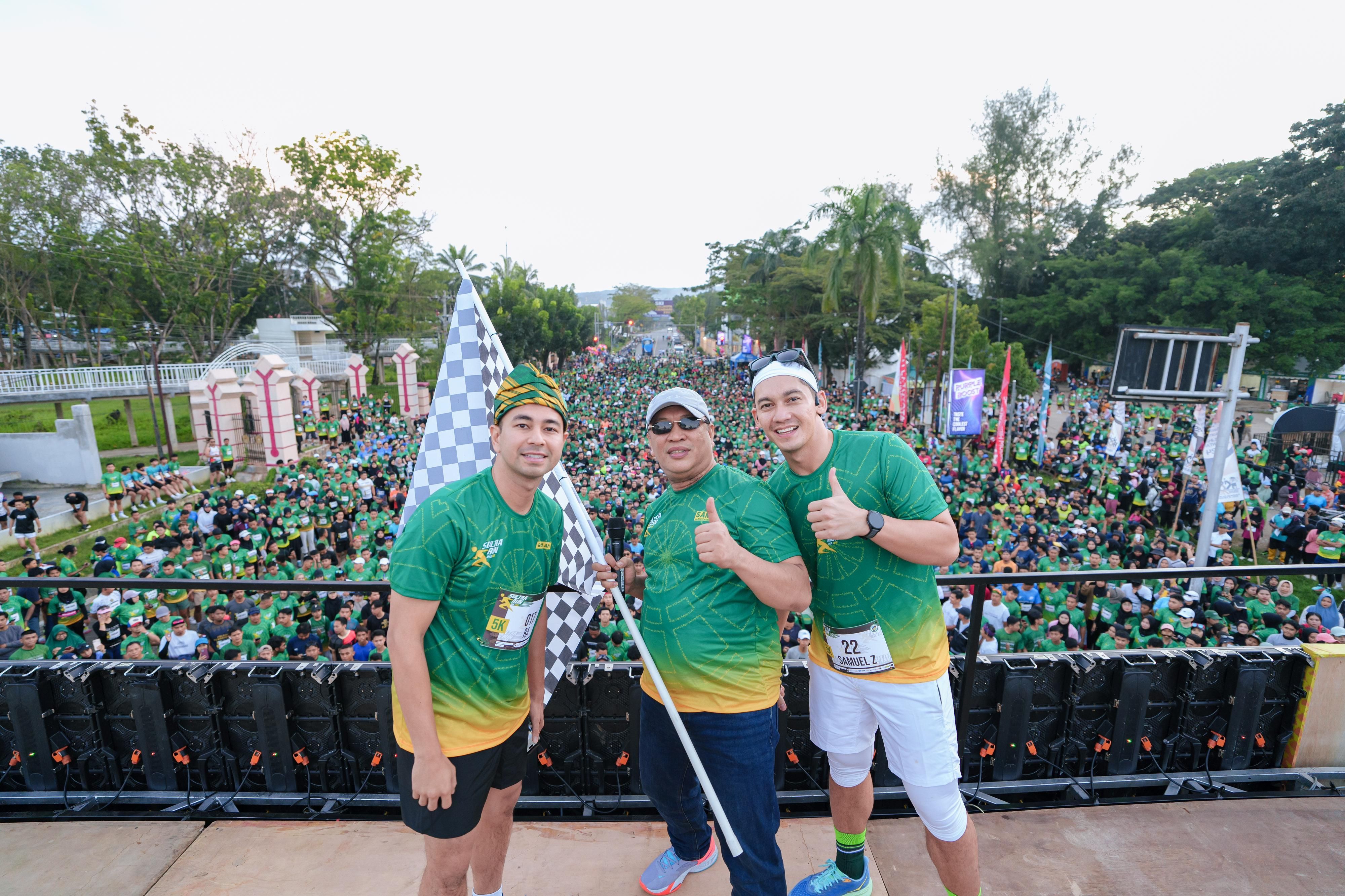 Bersama Bupati Konawe Utara, Raffi Ahmad Dukung UMKM di Sultra Run IKA UMI 2024 Kendari