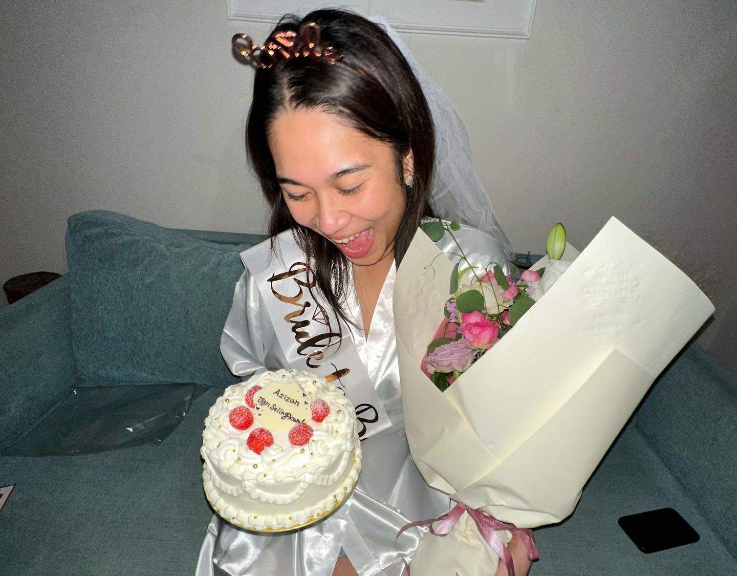 Kue Bridal Shower Azizah Salsha sebelum Nikah Kembali Disorot, Temen Kasih Kode Jangan Selingkuh