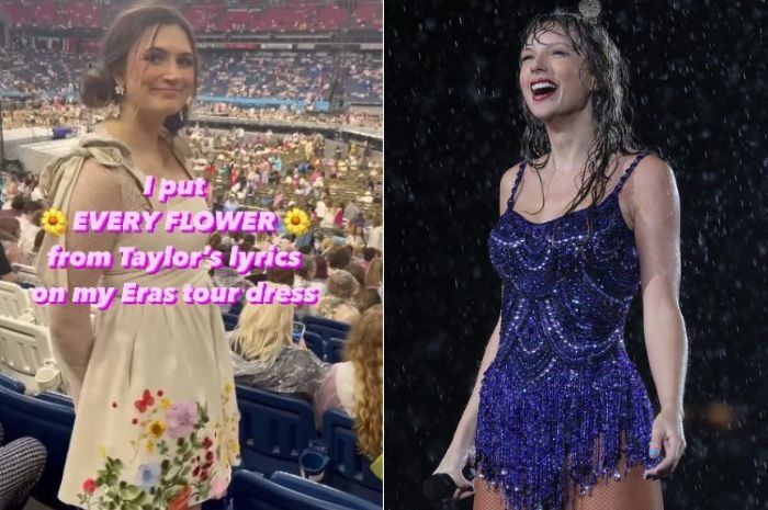 Keren! Wanita Ini Buat Gaun dengan Semua Bunga di Setiap Lirik Lagu Taylor Swift