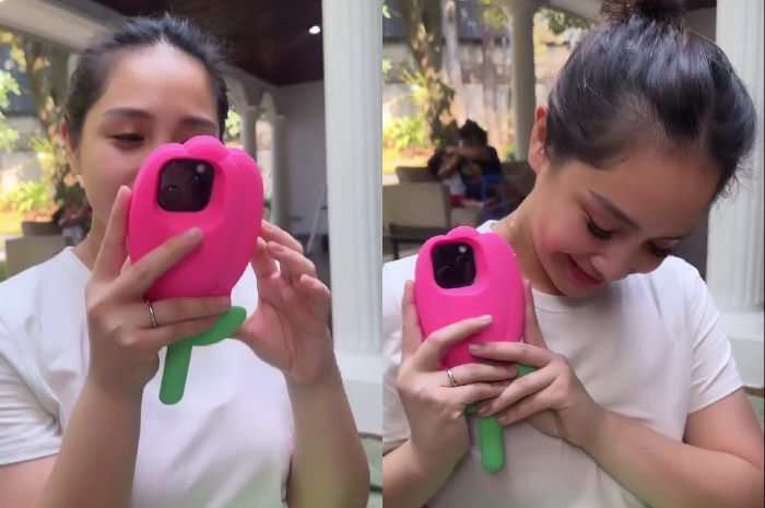 Gemesnya Nagita Slavina Pamer Casing HP Unik Bentuk Bunga Tulip, Netizen: Auto Jadi Trend!