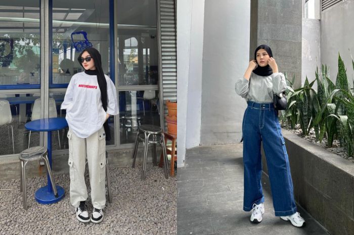 7 OOTD Celana Cargo untuk Wanita Hijab, Simple dan Casual!