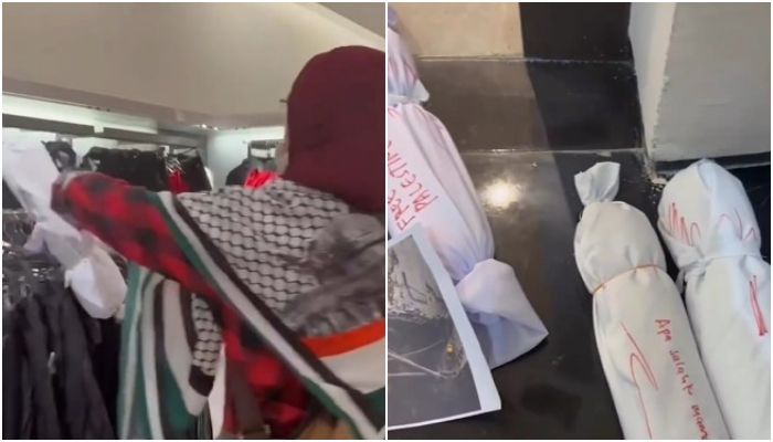 Viral Massa Wanita Pro Palestina Geruduk Store Zara di Jaksel Sambil Tebar Pocong, Polisi Turun Tangan