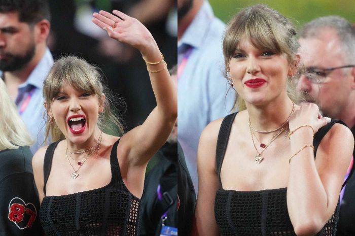 Sederhana tapi Bertabur Berlian, Intip Style Taylor Swift di Super Bowl 2024