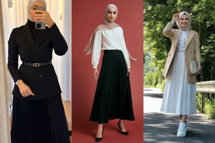 10 Inspirasi Outfit Rok Plisket untuk Berbagai Acara biar Tampil Menawan