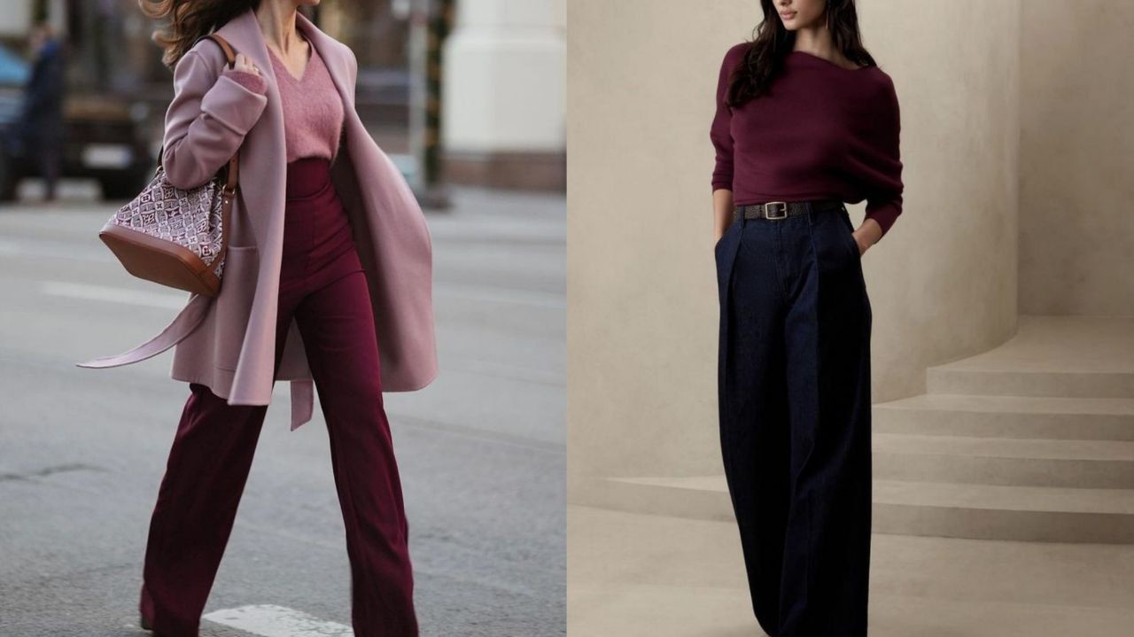 4 Kombinasi Warna untuk Outfit Burgundy yang Lebih Menarik
