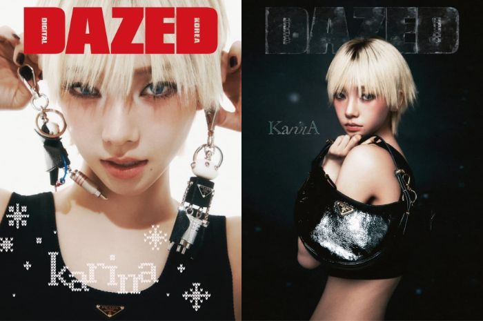 Karina aespa Pukau Fans dengan Gaya Rambut Bondol Pirang untuk Cover Terbaru Majalah Dazed Korea