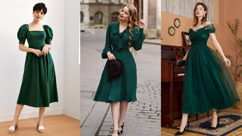 5 Inspirasi Model Dress Emerald Green Elegan untuk Natal 2024, Mana Pilihan Kamu?