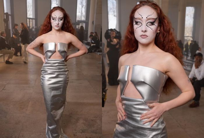 Chappell Roan Tampil Dramatis di Paris Fashion Week 2025 dengan Gaun Prong dan Riasan Unik