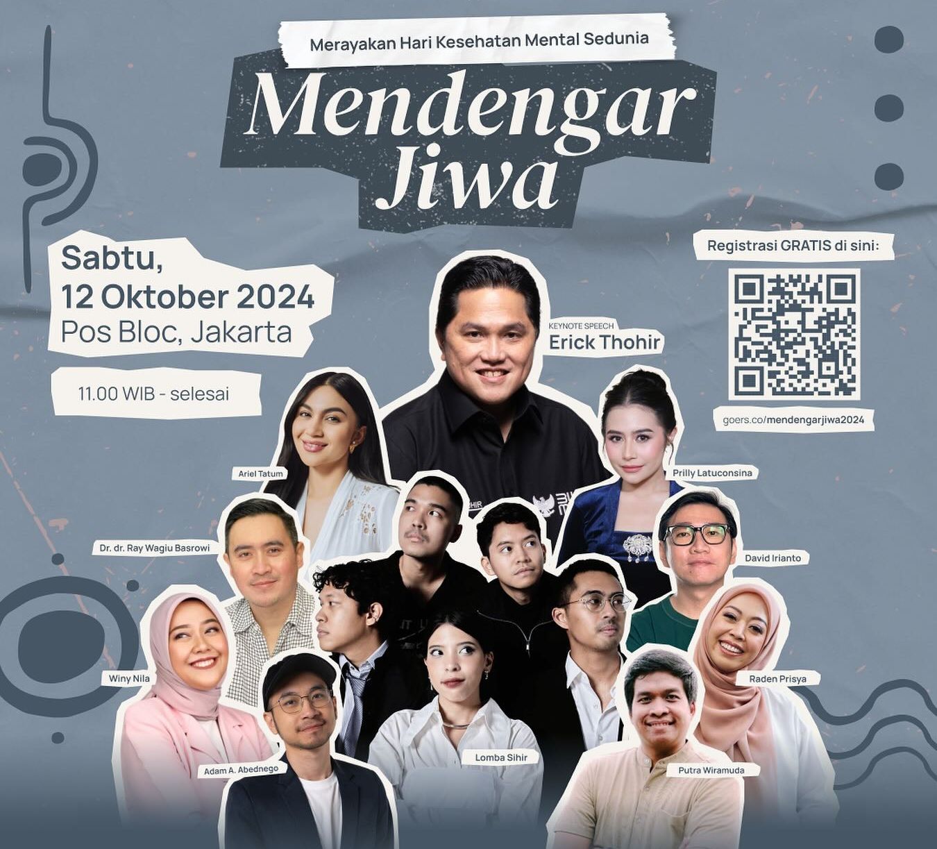 Ada Acara Talkshow Bahas Kesehatan Mental di Pos Bloc Jakarta Hari Ini, Masuknya Gratis!