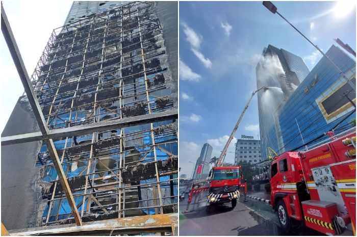 2 Orang Jadi Korban Buntut Kebakaran Gedung K Link Tower, Langsung Dilarikan ke Rumah Sakit