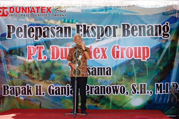 Ganjar Pranowo Lepas Ekspor Benang Jawa Tengah ke India dan Brazil Senilai 1 Juta Dolar