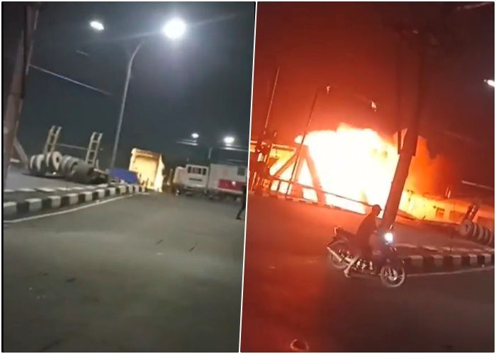 Mogok Jadi Penyebab Truk Tronton Ditabrak Kereta Api di Semarang