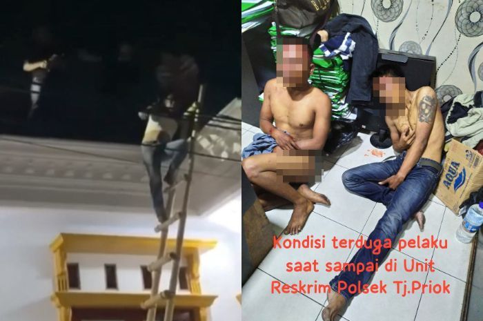 Viral Duo Maling Motor di Jakut Kegep Warga, Gagal Kabur Lewat Genteng Berujung Babak Belur