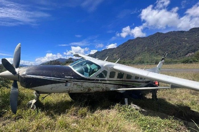 Pesawat Smart Air Tergelincir di Bandara Bilorai Sugapa, Papua Tengah