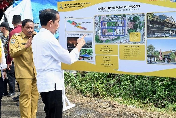 Presiden Jokowi Pastikan Revitalisasi Pasar Purwodadi Bengkulu Utara Dimulai Akhir Agustus