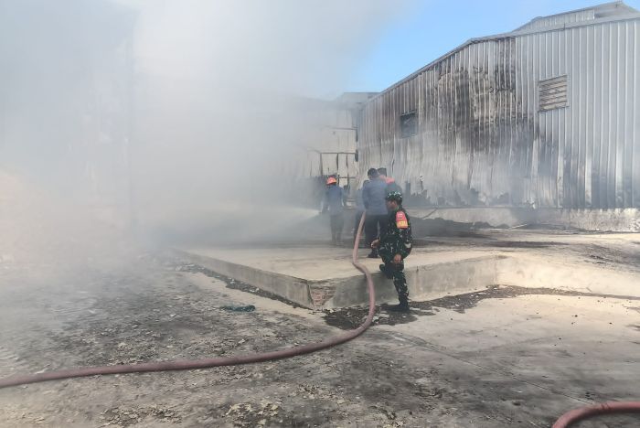 Gudang Perusahaan Rumput Laut Terbakar, Sumber Api dari Panasnya Batubara