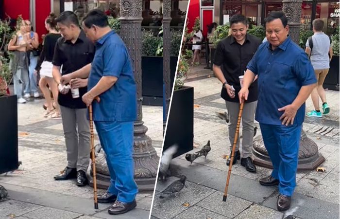 Momen Prabowo di Akhir Pekan Beri Makan Merpati, Netizen: Hewan aja Disayangi apalagi Rakyat