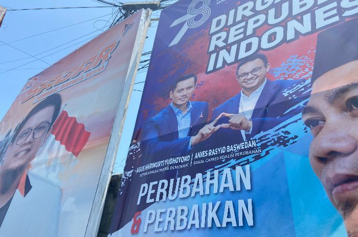 Resmi Cabut Dukungan, Baliho Anies-AHY Masih Bertebaran di Parepare, Kok Bisa? 