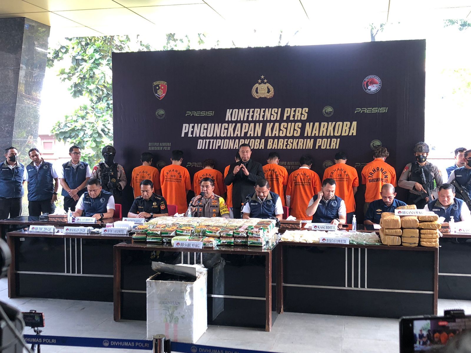 Sebulan Beroperasi, Bareskrim Sita Puluhan Kg Sabu-Ganja Hingga Kokain!