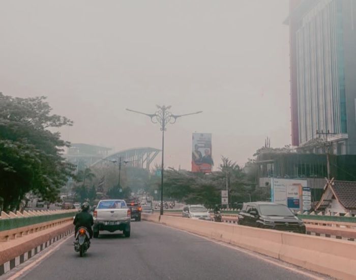 Kabut Asap Makin Tebal, Kualitas Udara di Pekanbaru Berada di Level Tak Sehat!