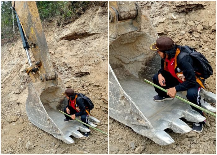 Aksi Nekat Wanita di Toraja Hadang Ekskavator Demi Lindungi Tanah Adat Tongkonan: Ini Tanah Leluhur Kami!