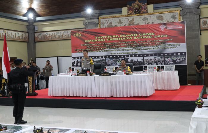 Amankan KTT AIS Forum di Bali, Polri Gelar Tactical Floor Game