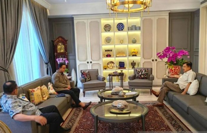 Bacapres Anies Baswedan Datangi Kediaman Jusuf Kalla Pagi-pagi, Bahas Apa?