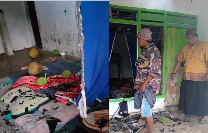 Diduga Aksi Teror, Rumah Seorang Warga Rusak Dilempari Batu Bata Oleh OTK