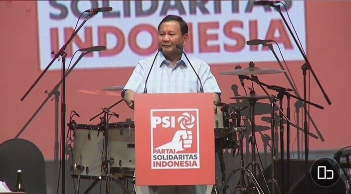 Hadir di Acara PSI Konser Pilpres Santuy Ojo Rungkad, Prabowo : Kita Akan Maju Dengan Sopan dan Santun