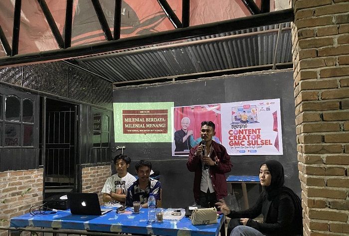Anak Muda di Takalar Dapat Pelatihan Content Creator dari Relawan Ganjar Milenial