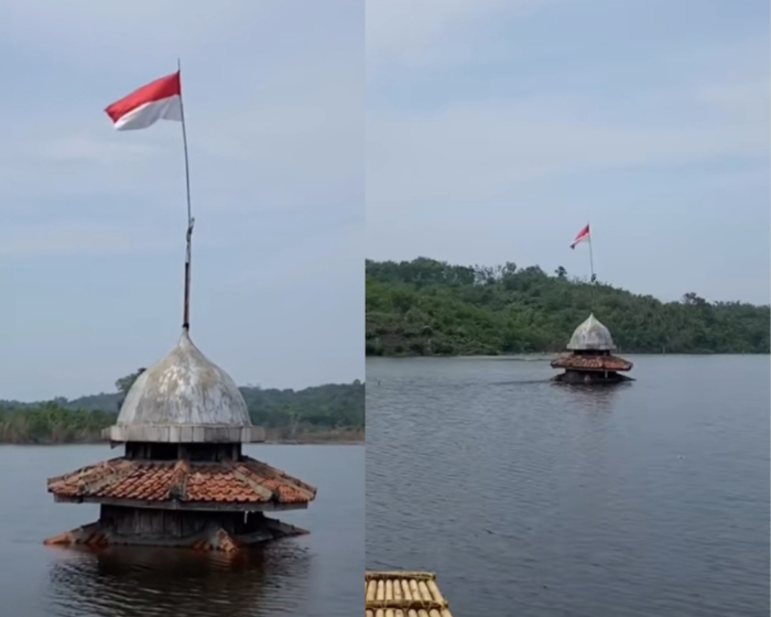 Hampir Tenggelam, Inilah Penampakan Masjid Kampung Sinday yang Tinggal Kubahnya
