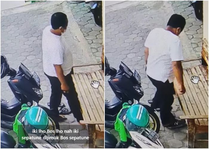 Viral Pria Nyolong Sepatu di Masjid Solo Terekam CCTV, Modus Tukar Sandal Lalu Kabur